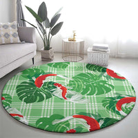 Lime Palaka Hawaii Aloha Round Carpet Koi Pond Mix Monstera LT7 - Polynesian Pride