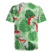 Lime Palaka Hawaii Aloha Rugby Jersey Koi Pond Mix Monstera LT7 - Polynesian Pride
