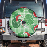 Lime Palaka Hawaii Aloha Spare Tire Cover Koi Pond Mix Monstera LT7 Lime Green - Polynesian Pride