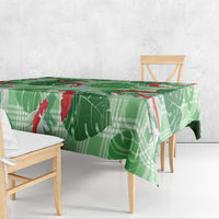 Lime Palaka Hawaii Aloha Tablecloth Koi Pond Mix Monstera LT7 - Polynesian Pride