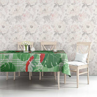 Lime Palaka Hawaii Aloha Tablecloth Koi Pond Mix Monstera LT7 - Polynesian Pride
