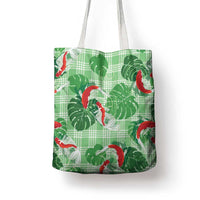 Lime Palaka Hawaii Aloha Tote Bag Koi Pond Mix Monstera LT7 - Polynesian Pride
