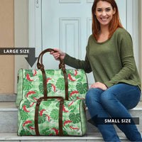 Lime Palaka Hawaii Aloha Travel Bag Koi Pond Mix Monstera LT7 - Polynesian Pride