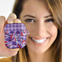 Lavender Palaka Hawaii Aloha AirPods Case Koi Pond Mix Orchids LT7 - Polynesian Pride