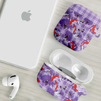 Lavender Palaka Hawaii Aloha AirPods Case Koi Pond Mix Orchids LT7 - Polynesian Pride