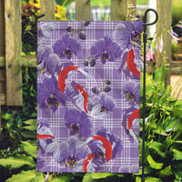 Lavender Palaka Hawaii Aloha Garden Flag Koi Pond Mix Orchids LT7 Garden Flag Purple - Polynesian Pride