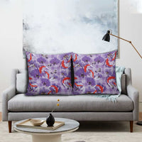 Lavender Palaka Hawaii Aloha Pillow Cover Koi Pond Mix Orchids LT7 - Polynesian Pride