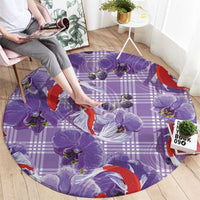Lavender Palaka Hawaii Aloha Round Carpet Koi Pond Mix Orchids LT7 - Polynesian Pride