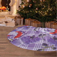 Lavender Palaka Hawaii Aloha Tree Skirt Koi Pond Mix Orchids LT7 - Polynesian Pride