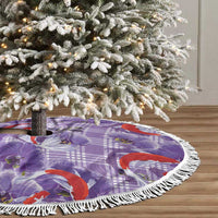 Lavender Palaka Hawaii Aloha Tree Skirt Koi Pond Mix Orchids LT7 - Polynesian Pride