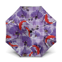 Lavender Palaka Hawaii Aloha Umbrella Koi Pond Mix Orchids LT7 One Size Folded 11.42 inch Opened Diameter 37.4 inch Purple - Polynesian Pride
