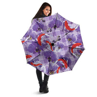 Lavender Palaka Hawaii Aloha Umbrella Koi Pond Mix Orchids LT7 - Polynesian Pride