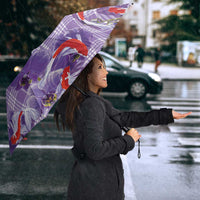 Lavender Palaka Hawaii Aloha Umbrella Koi Pond Mix Orchids LT7 - Polynesian Pride