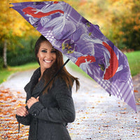 Lavender Palaka Hawaii Aloha Umbrella Koi Pond Mix Orchids LT7 - Polynesian Pride