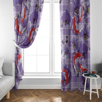 Lavender Palaka Hawaii Aloha Window Curtain Koi Pond Mix Orchids LT7 - Polynesian Pride