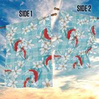 Turquoise Palaka Hawaii Aloha Garden Flag Koi Pond Mix Plumeria LT7 - Polynesian Pride