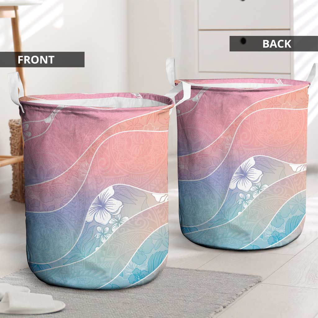 Aloha Hawaii Floral Tapa Laundry Basket Patchwork Pastel Candy LT7 - Polynesian Pride
