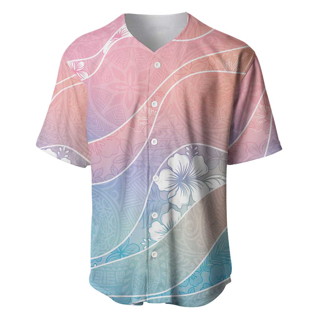 Aloha Hawaii Floral Tapa Baseball Jersey Patchwork Pastel Candy LT7 Pastel - Polynesian Pride