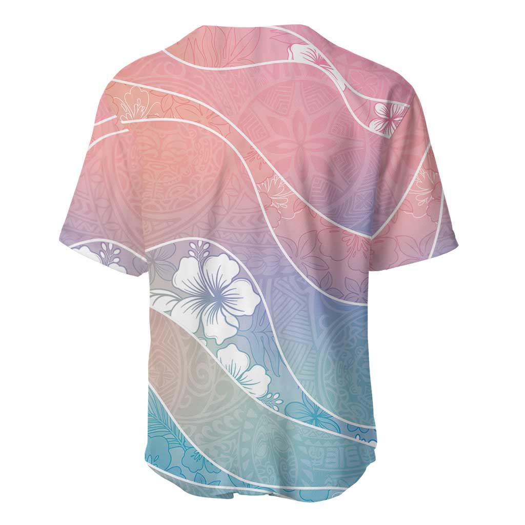Aloha Hawaii Floral Tapa Baseball Jersey Patchwork Pastel Candy LT7 - Polynesian Pride