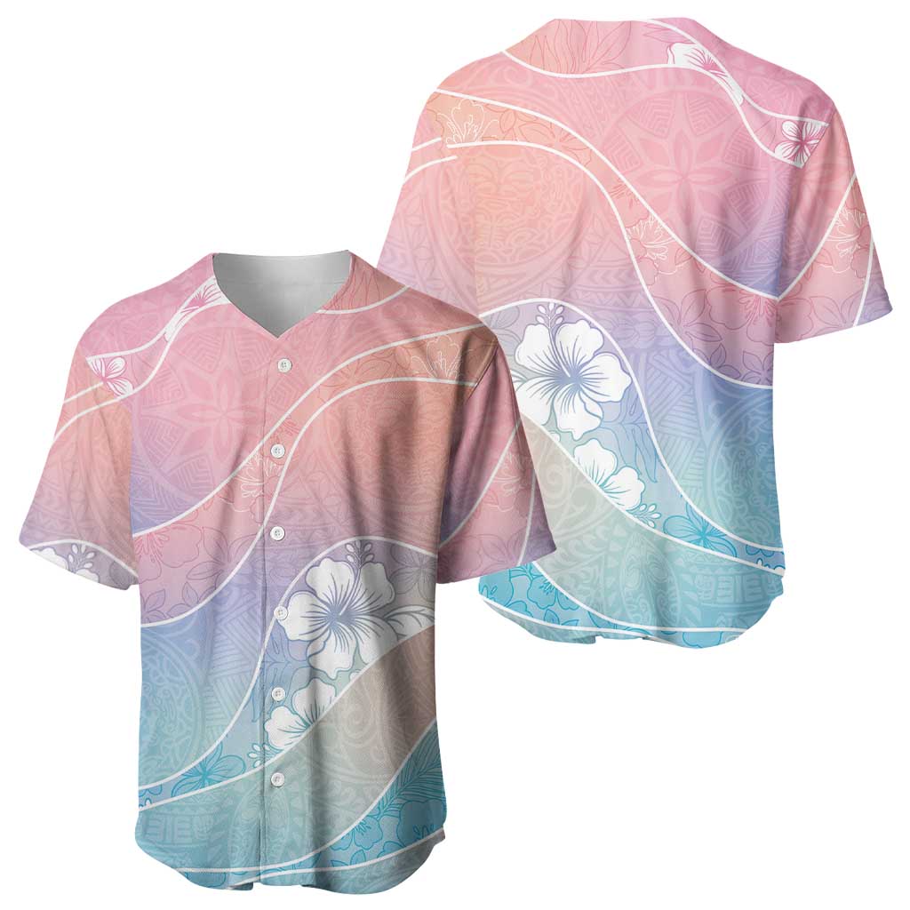 Aloha Hawaii Floral Tapa Baseball Jersey Patchwork Pastel Candy LT7 - Polynesian Pride