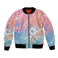 Aloha Hawaii Floral Tapa Bomber Jacket Patchwork Pastel Candy LT7 Unisex Pastel - Polynesian Pride