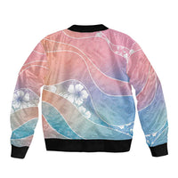 Aloha Hawaii Floral Tapa Bomber Jacket Patchwork Pastel Candy LT7 - Polynesian Pride