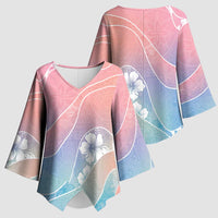 Aloha Hawaii Floral Tapa Kimono Sleeve Blouse - Patchwork Pastel Candy LT7 - Polynesian Pride