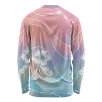 Aloha Hawaii Floral Tapa Long Sleeve Shirt Patchwork Pastel Candy LT7 - Polynesian Pride