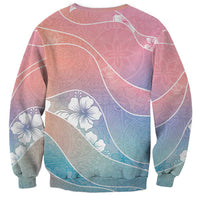 Aloha Hawaii Floral Tapa Sweatshirt Patchwork Pastel Candy LT7 - Polynesian Pride