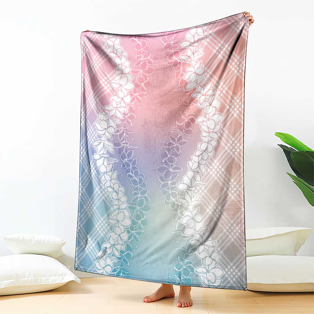 Hawaii Aloha Plumeria Lei Pastel Candy Palaka Blanket LT7 - Polynesian Pride