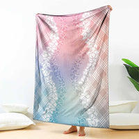 Hawaii Aloha Plumeria Lei Pastel Candy Palaka Blanket LT7 - Polynesian Pride