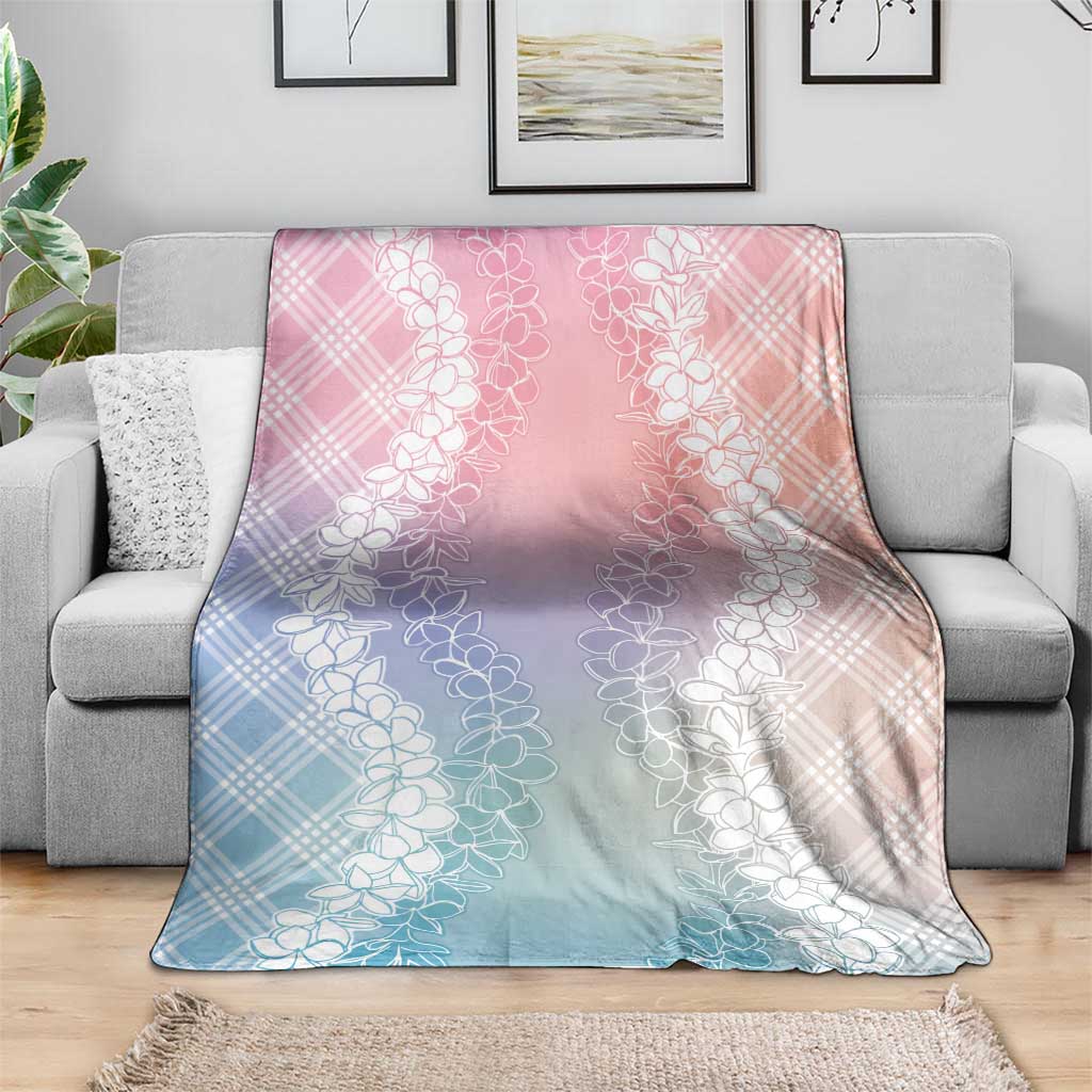 Hawaii Aloha Plumeria Lei Pastel Candy Palaka Blanket LT7 - Polynesian Pride