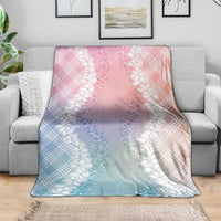 Hawaii Aloha Plumeria Lei Pastel Candy Palaka Blanket LT7 - Polynesian Pride