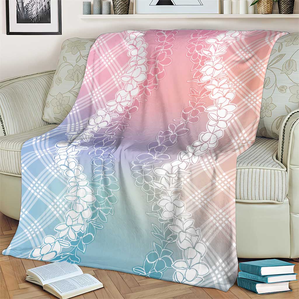 Hawaii Aloha Plumeria Lei Pastel Candy Palaka Blanket LT7 - Polynesian Pride