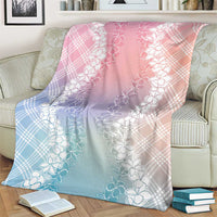 Hawaii Aloha Plumeria Lei Pastel Candy Palaka Blanket LT7 - Polynesian Pride