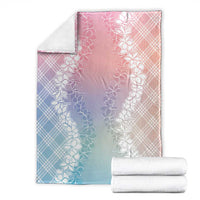 Hawaii Aloha Plumeria Lei Pastel Candy Palaka Blanket LT7 - Polynesian Pride