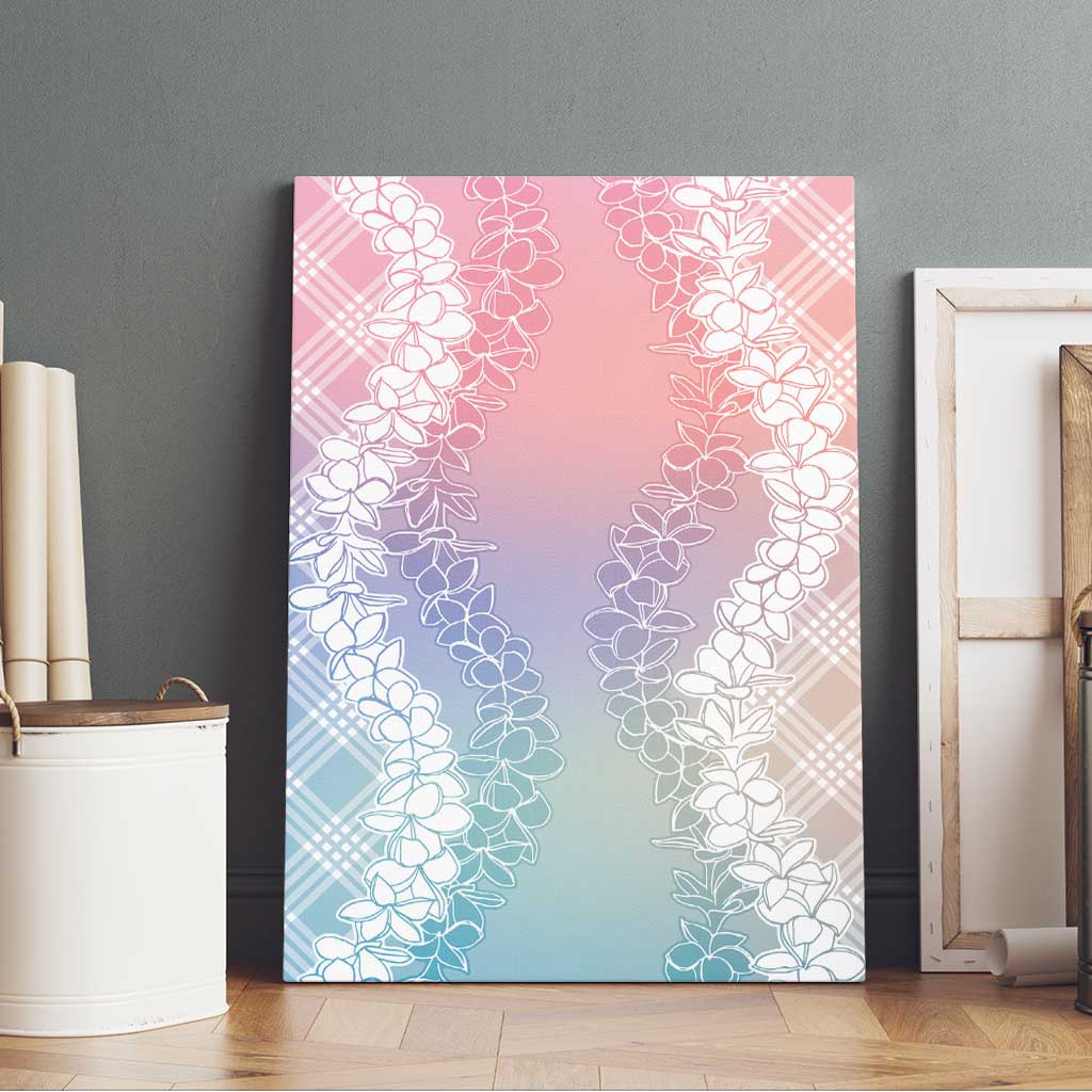 Hawaii Aloha Plumeria Lei Pastel Candy Palaka Canvas Wall Art LT7 - Polynesian Pride