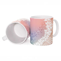 Hawaii Aloha Plumeria Lei Pastel Candy Palaka Ceramic Mug LT7 - Polynesian Pride