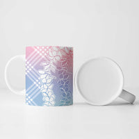 Hawaii Aloha Plumeria Lei Pastel Candy Palaka Ceramic Mug LT7 - Polynesian Pride