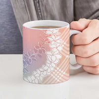 Hawaii Aloha Plumeria Lei Pastel Candy Palaka Ceramic Mug LT7 - Polynesian Pride