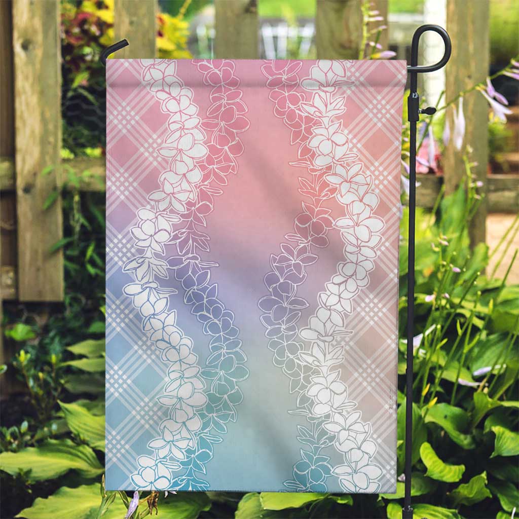 Hawaii Aloha Plumeria Lei Pastel Candy Palaka Garden Flag LT7 Garden Flag Pastel - Polynesian Pride