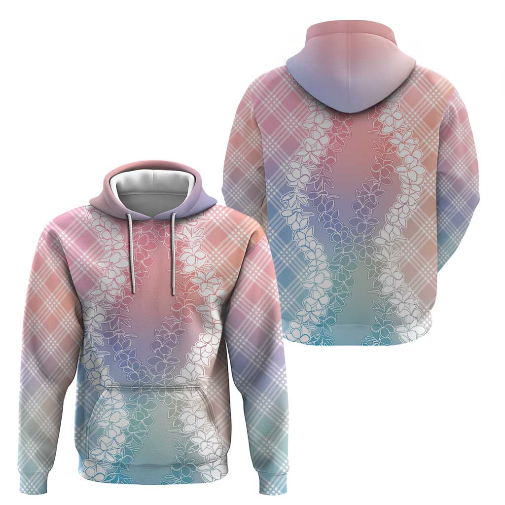 Hawaii Aloha Plumeria Lei Pastel Candy Palaka Hoodie LT7 - Polynesian Pride