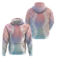 Hawaii Aloha Plumeria Lei Pastel Candy Palaka Hoodie LT7 - Polynesian Pride
