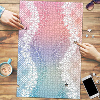 Hawaii Aloha Plumeria Lei Pastel Candy Palaka Puzzle LT7 Pastel - Polynesian Pride