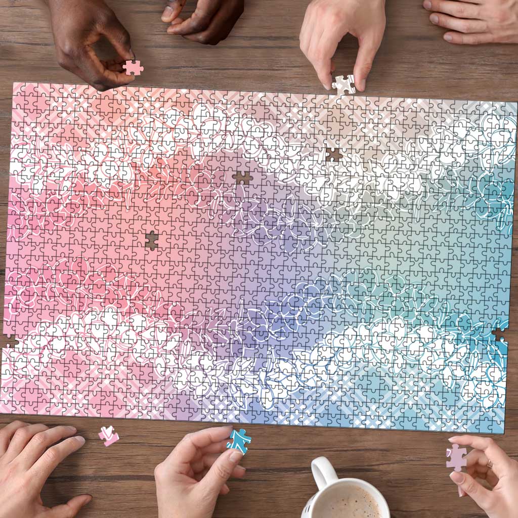 Hawaii Aloha Plumeria Lei Pastel Candy Palaka Puzzle LT7 - Polynesian Pride