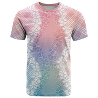 Hawaii Aloha Plumeria Lei Pastel Candy Palaka T Shirt LT7 Pastel - Polynesian Pride
