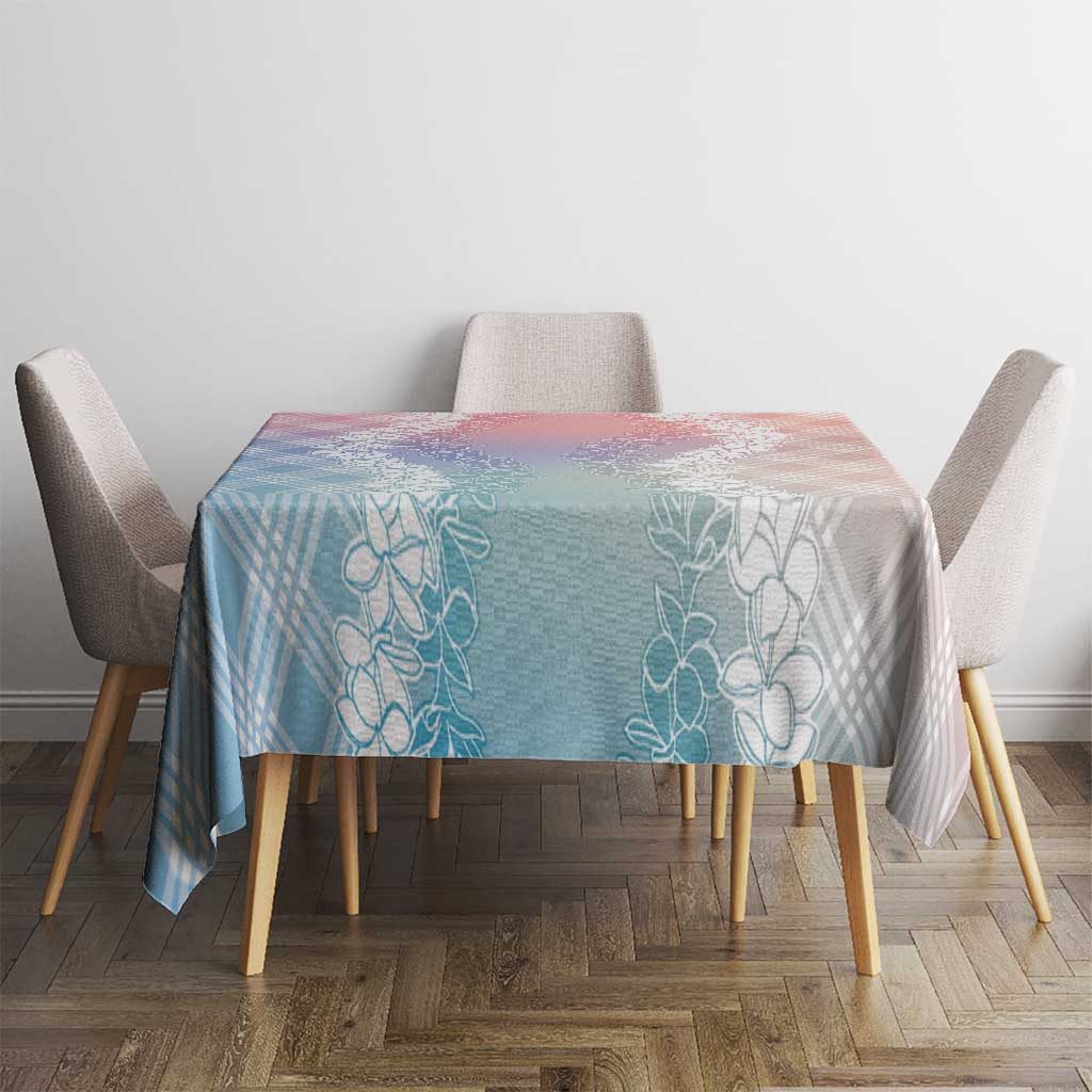 Hawaii Aloha Plumeria Lei Pastel Candy Palaka Tablecloth LT7 - Polynesian Pride