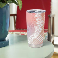 Hawaii Aloha Plumeria Lei Pastel Candy Palaka Tumbler Cup LT7 - Polynesian Pride