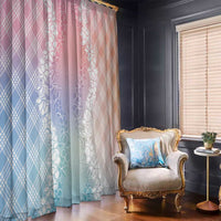 Hawaii Aloha Plumeria Lei Pastel Candy Palaka Window Curtain LT7 - Polynesian Pride