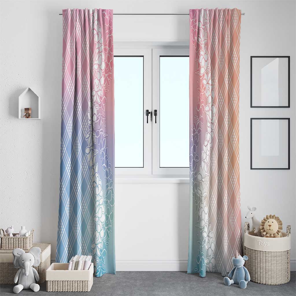 Hawaii Aloha Plumeria Lei Pastel Candy Palaka Window Curtain LT7 - Polynesian Pride